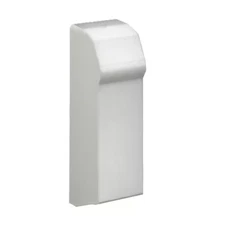 Fine/Line 30 2 In. Left End Cap Non-Hinged for Baseboard Heaters in Nu White