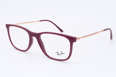 NEW RAY-BAN RB 7244 8099 RED ROSE GOLD AUTHENTIC FRAME EYEGLASSES 53-18