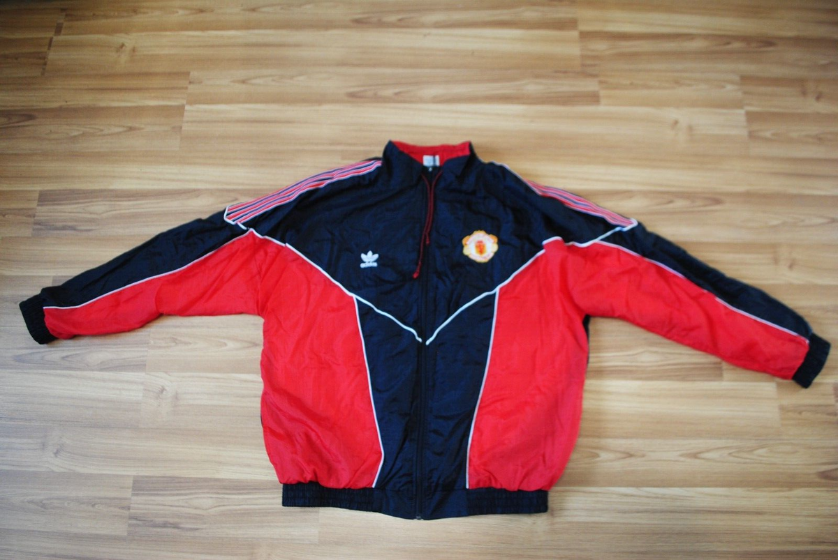 1988/90 MANCHESTER UNITED VINTAGE ADIDAS FOOTBALL TRACK TOP 1988/90 MANCHESTER UNITED VINTAGE ADIDAS FOOTBALL TRACK TOP