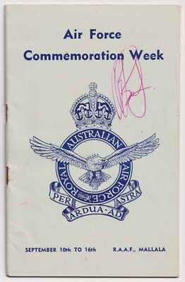 Vintage RAAF Mallala Australian Air Force Commemoration Programme Guide 1950s