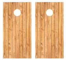 Light Wood Cornhole Board Wraps FREE LAMINATION 2461
