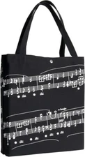 Music Notes Handbag,Reusable Grocery Bags,Canvas Tote Bag