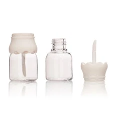 40PCS Empty 15ml baby bottle lip gloss tubes White Cute Lipgloss Container Tu...