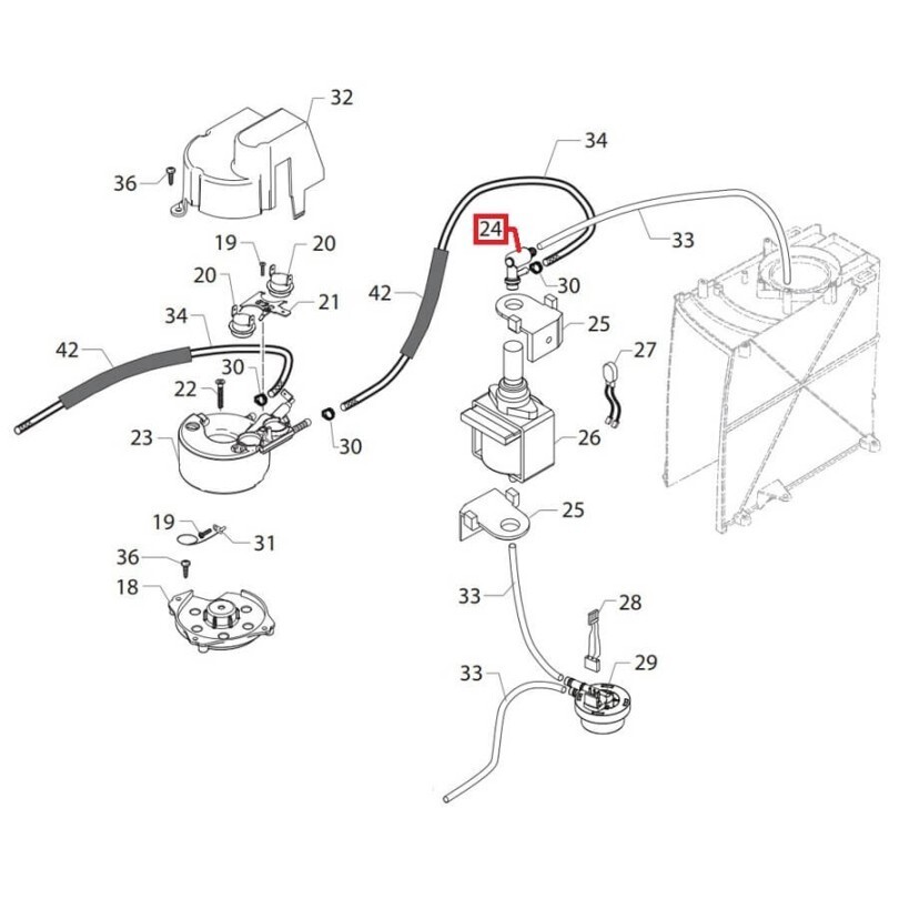 Pressure Relief Valve of the Pump for Philips/Saeco/Gaggia Duty Free