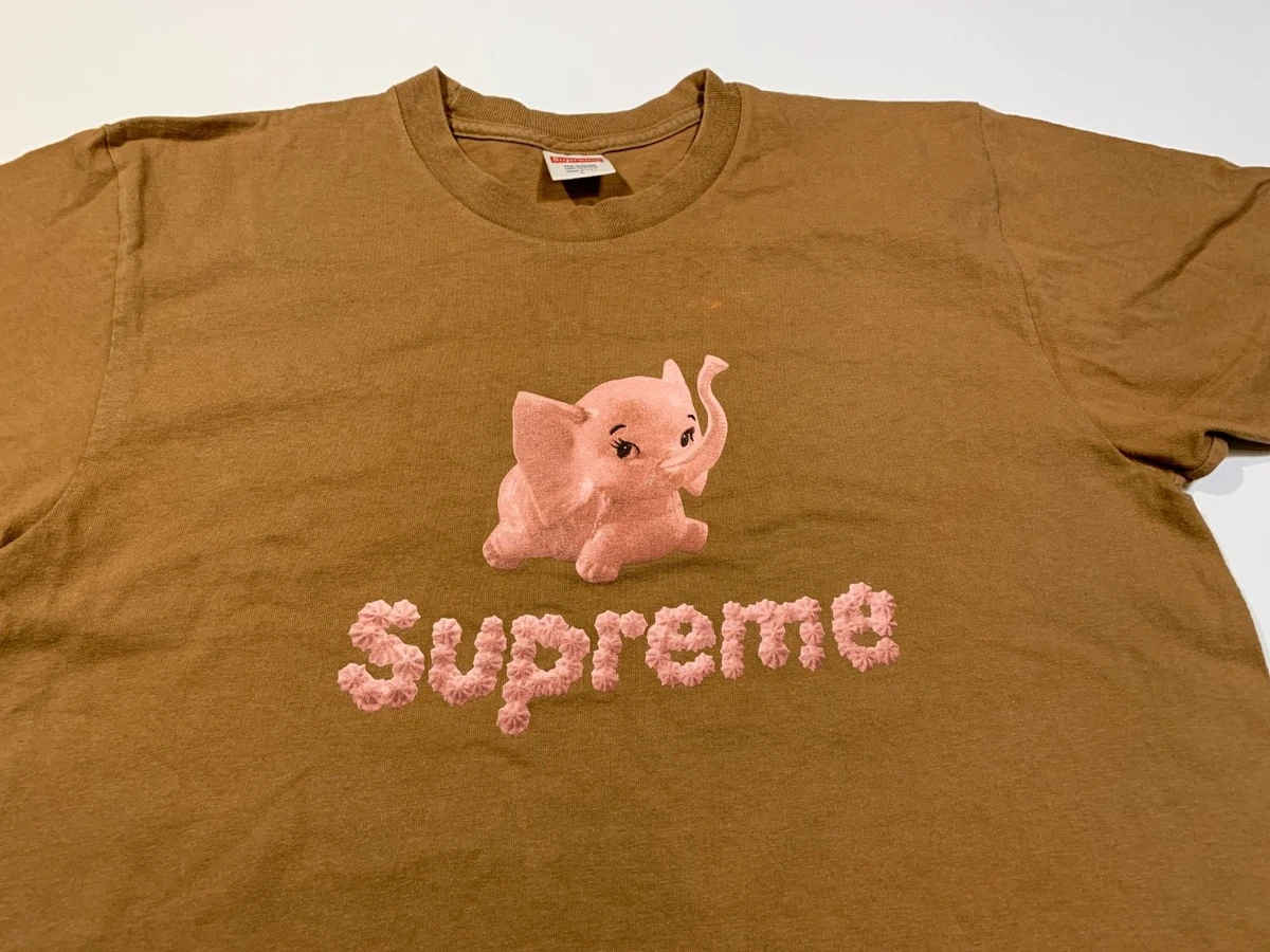 Supreme Elephant Tee SS17 Made in USA Brown T-shirt Size L