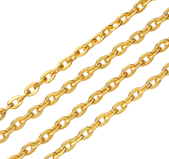 x10 Wholesale Plain Gold Plated Lobster Clasp Necklace Chain 16",18",20