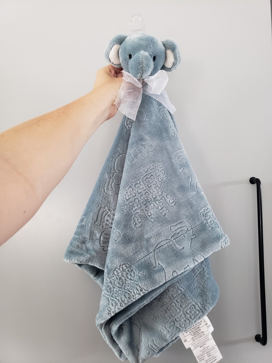 Beth Bazaar Elephant Embossed Nunu Throw Lovey Security Blanket