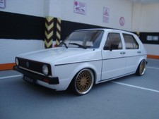1:18 VW Golf 1 tuning profondo con cerchi in vero alluminio BBS da 15 pollici