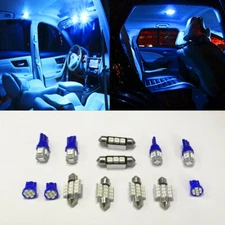 13Pcs LED Lights Interior Package Kit Ice Blue Dome Map License Plate Lamp Bulbs
