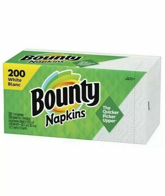 Bounty Quilted Paper Napkins, White 200 Count for sale online eBay