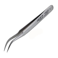 TITANIUM TWEEZERS curved bent nose fine point tips J type Japan ENGINEER PTN-03