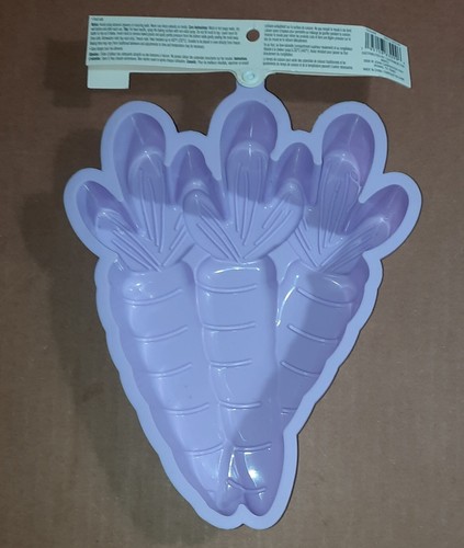 Mold CARROT'S EASTER Silicone Baking 10" X 8" X 2" PURPLE By Celebrate-It - Picture 2 of 6