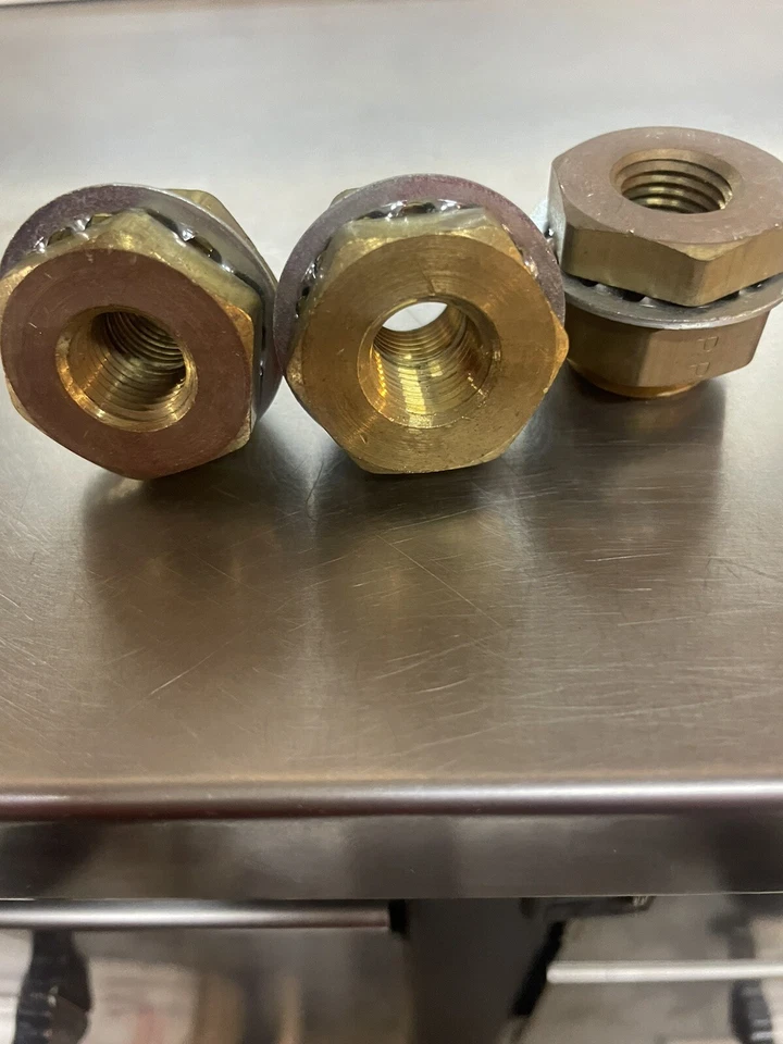 1/4" NPT x 31/32" Bulkhead Fitting Terminal Bolt Brass Female Short QTY 3 - Image 3 of 3