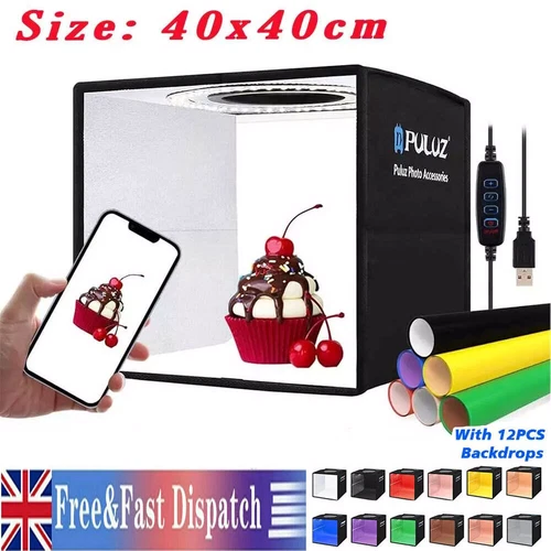 16"/40CM PULUZ Portable LED Photo Light Box Tent Photo Cube Studio Photography