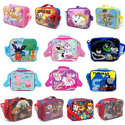 Kids Lunch Bag Boys Girls Character Disney DC Insulated Box