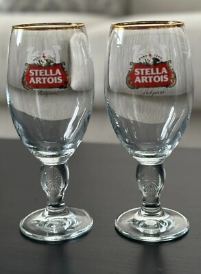 2 Stella Artois Beer Special Edition - 143rd Kentucky Derby Goblets Glasses 33CL