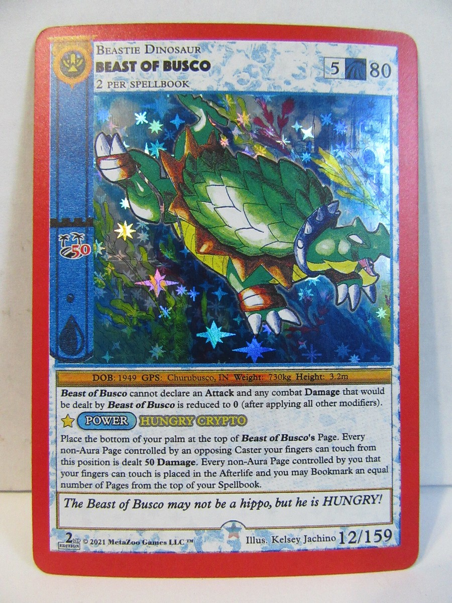 Metazoo Cryptid Nation Card 2nd Edition 12/159 Beast of Busco - Full Holo  MINT