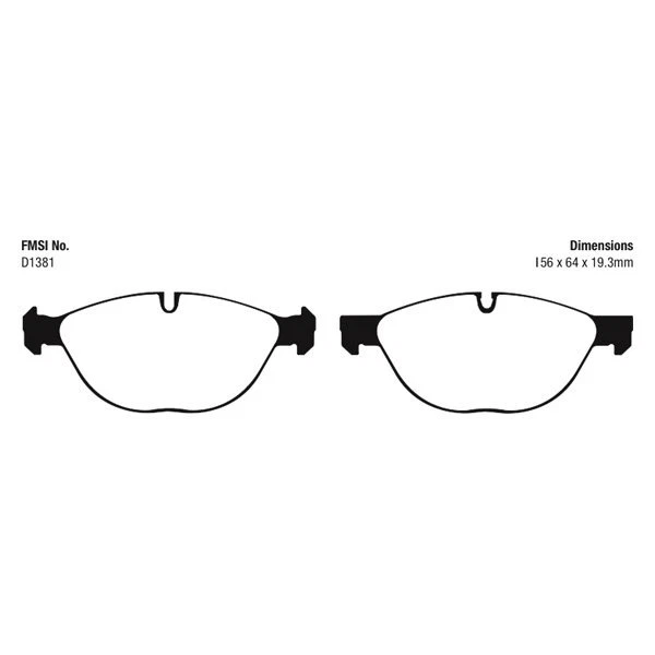 EBC DP31994C Redstuff Ceramic Low Dust Front Brake Pads for 2011-2018 BMW X5 - Image 4 of 4