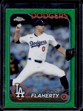 2024 Topps Chrome Update Jack Flaherty Green Refractor #/99 Dodgers