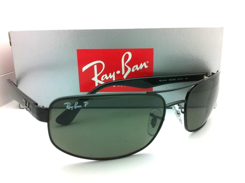 【未使用】Ray-Ban サングラス RB3445 002/58 Polarized RAY-BAN Sunglasses RB 3445 002/58 64-17 130 Black Frame
