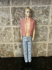 Vintage 1962 Mattel Ken Doll Barbie's Boyfriend Painted Hair Blonde Japan Shoes