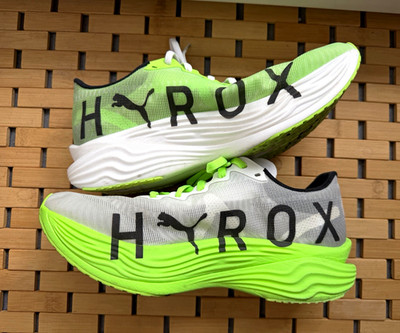 PUMA Deviate Nitro Elite 2 HYROX Sneaker Mesh Farbblock Grün Weiß 40