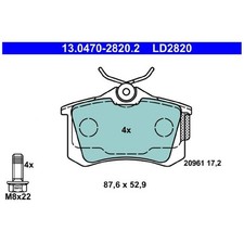 Satz Bremsbeläge Bremsklötze hinten für Skoda Fabia 2 542 545 3 NJ3 NJ5 | 241