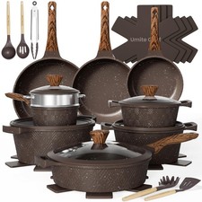 Umite Chef 26Pcs Pots And Pans Set Non Stick Nonstick Cookware Sets Induction