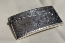 Solid Silver Calling Card Case, Charles Lyster & Son, Hallmarked Birmingham 1907