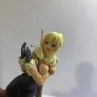 Anime & Manga Blonde Ponytail Girl Figure w/ Sword Yellow Hex Display Base — photo 7