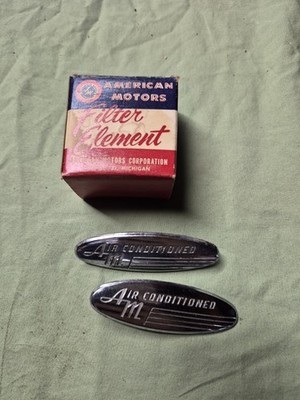 8990953 NOS American Motors Rambler AMC Filter NIB Used 4387765 Badge Set LOT