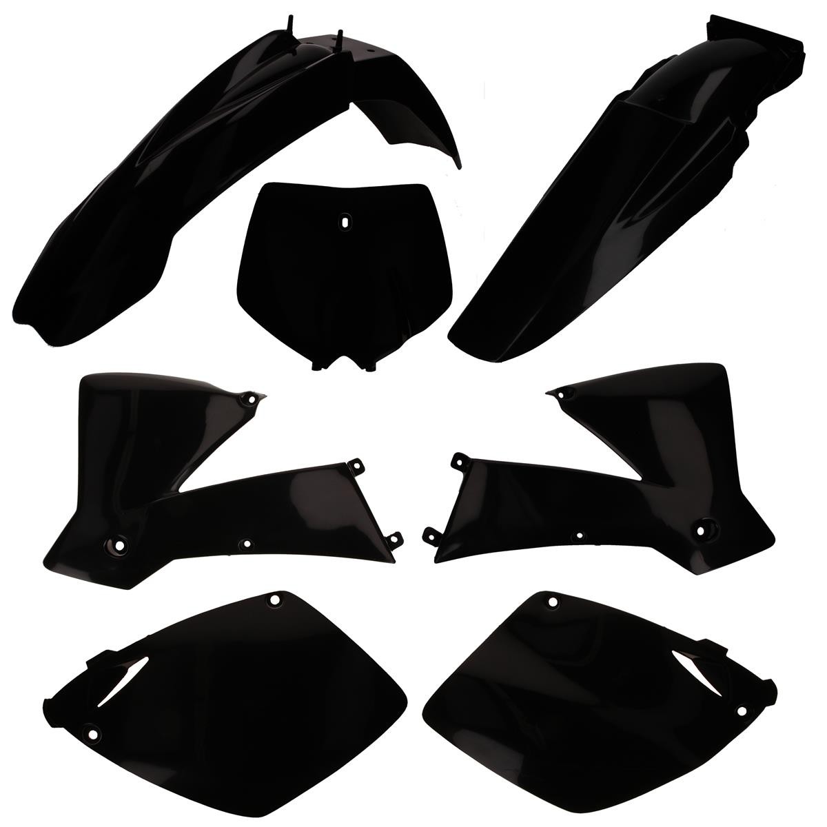 UFO Plastic Kit Fits KTM SX 125 250 380 400 520 01-02 Black