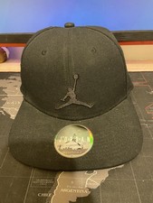 Air Jordan Hat Men Black Retro Embroidered Jumpman Snap Back Cap VGC