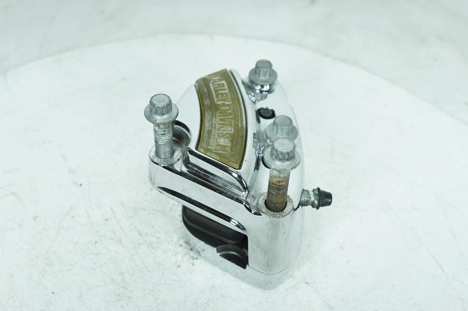 2001 Harley-Davidson Touring FLHRI Road King Front Right 1 Brake Caliper Chrome - Image 2 of 4