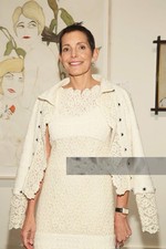 CHANEL 15A Paris Salzburg Embroidered ECRU SHEATH Dress CC Logo FR50  XXL