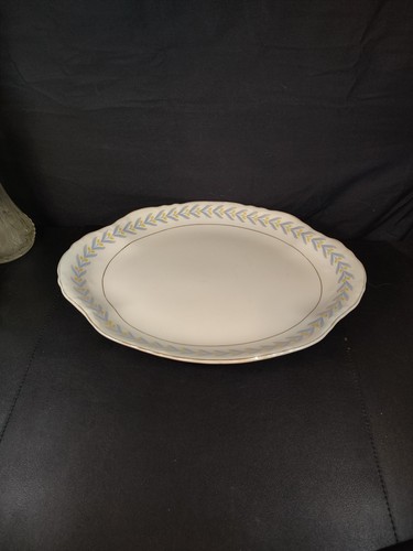 WS George Radisson China Apollo Oval Platter 16" Serving Platter Blue Yellow 40s - Picture 14 of 21