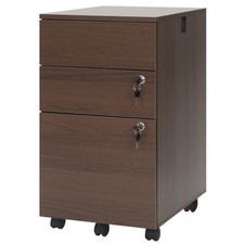 3-Drawer File Cabinet Rolling File Organizer with Lock 4 Keys for Letter Legal A
