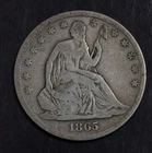 1865 S Seated Liberty Half Dollar     Lot  4773
