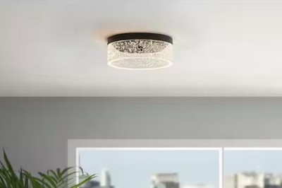 Home Decorators Kipling 7.85 in. Black LED Flush Mount Light On-Sale