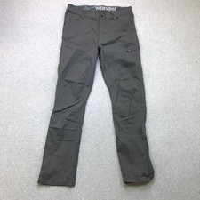 Wrangler All Terrain Gear Pants Men's 36x34 Grey Outdoor Hiking Workwear Stretch