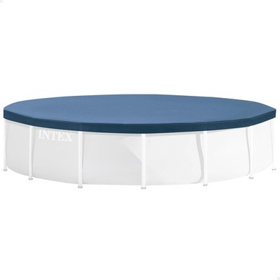 INTEX 28030E Pool Cover: For 10ft Round Metal Frame Pools   10 ft, Blue