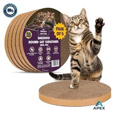 Cat Scratcher Replacement Pads 5 Pack Natural Recycled Cardboard for Active