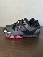 Nike Zoom PV Elite Pole Vault Track Spikes Black Pink AA1204-004 Mens Sz 4