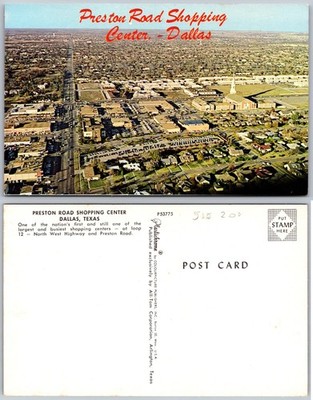 Preston Road Shopping Center Dallas TX Postcard