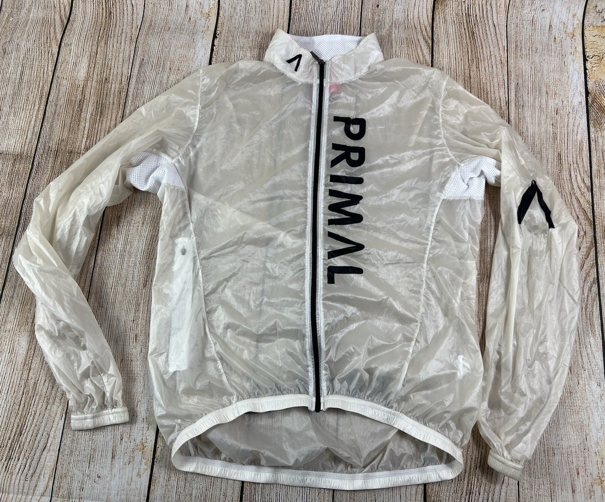 Women’s Primal Wear Onyx Cycling Clear Thin Rain Jacket Size Small