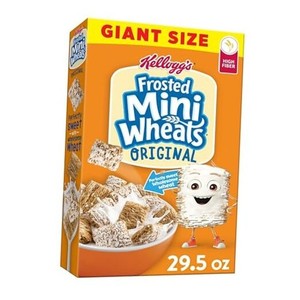 Image of Kellogg’s Frosted Mini-Wheats Breakfast Cereal, High Fiber, 1 Count (29.5 oz)