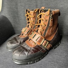 Polo Ralph Lauren Mens Boots Andres III Size 11D 90s Lace Up Buckle Vintage READ