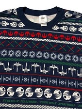 Hanna Andersson Star Wars Pajama TOP ONLY Navy Fair Isle Holiday Unisex Medium