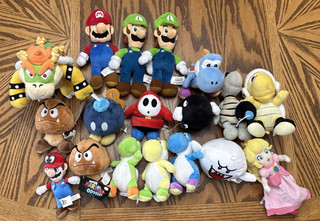 Nintendo Super Mario Plush Doll Lot Mario Luigi Bowser Yoshi Goomba Odyssey