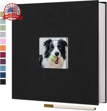 Large Photo Album Self Adhesive for 4x6 8x10 Pictures Linen Scrapbook A